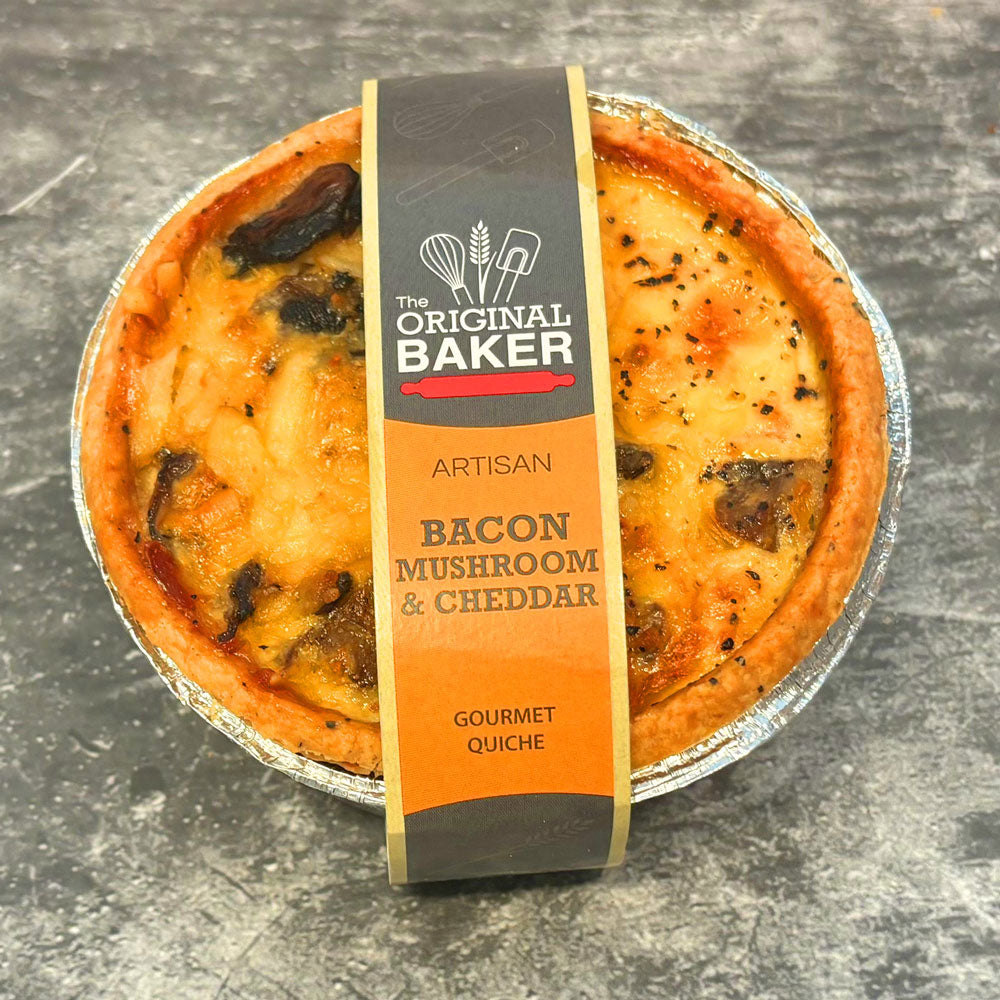 Bacon and Mushroom Quiche - Frozen pack of 6