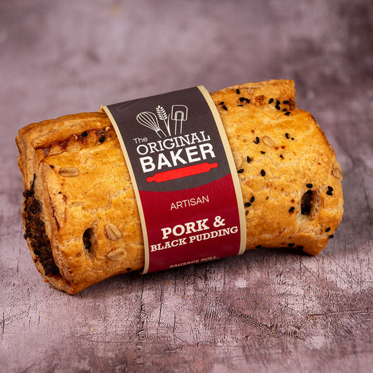 Pork, Black Pudding and Apple Sausage Roll - Frozen Pack of 12