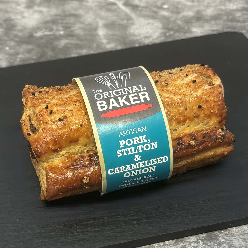 Pork, Stilton & Caramelised Onion Roll - Frozen Pack of 12