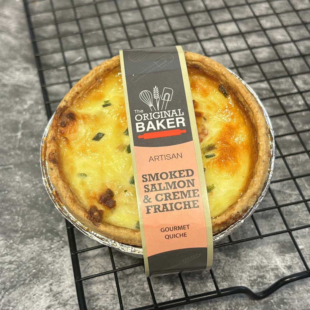 Smoked Salmon & Crème Fraiche Quiche - Frozen Pack of 6